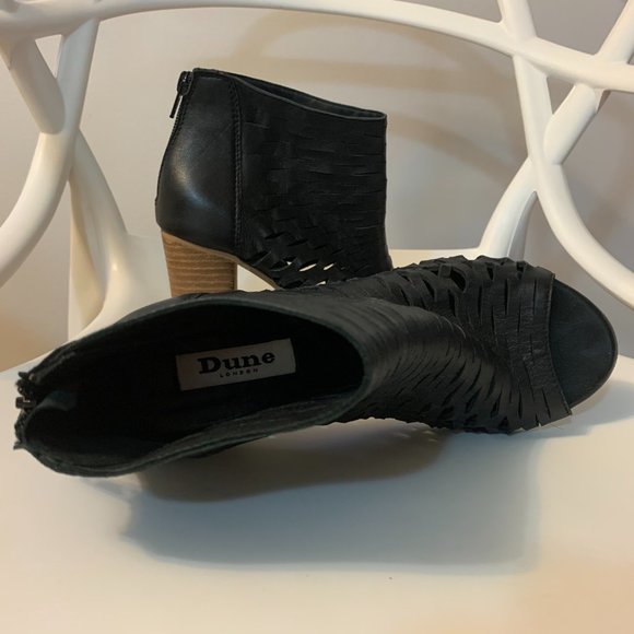 Dune London Peep Toe Ankle Boot (Laser Cut) - Picture 3 of 5